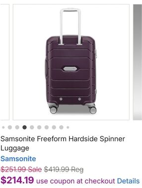 Samsonite Hardside Spinner Carry-On in Deep Plum